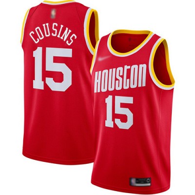Nike Houston Rockets #15 DeMarcus Cousins Red Youth NBA Swingman Hardwood Classics Jersey